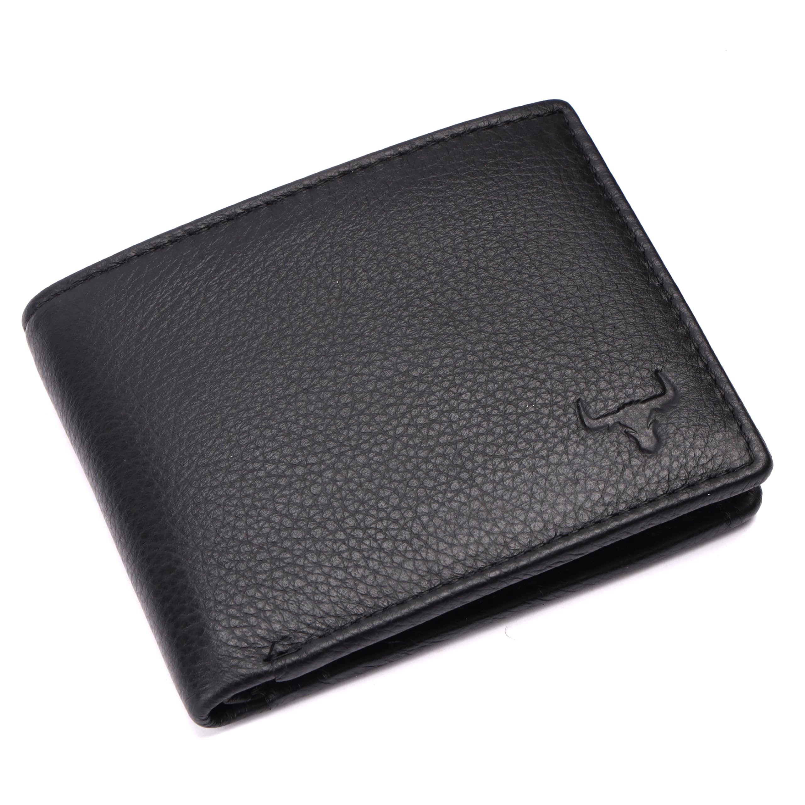 wild napa Genuine Leather Wallets for Men | RFID Protected Wallet | Pure Leather Purse | Credit/Debit Card Slots and Coin Pocket | 2 Currency Compartments Purse (Black)-picture-43