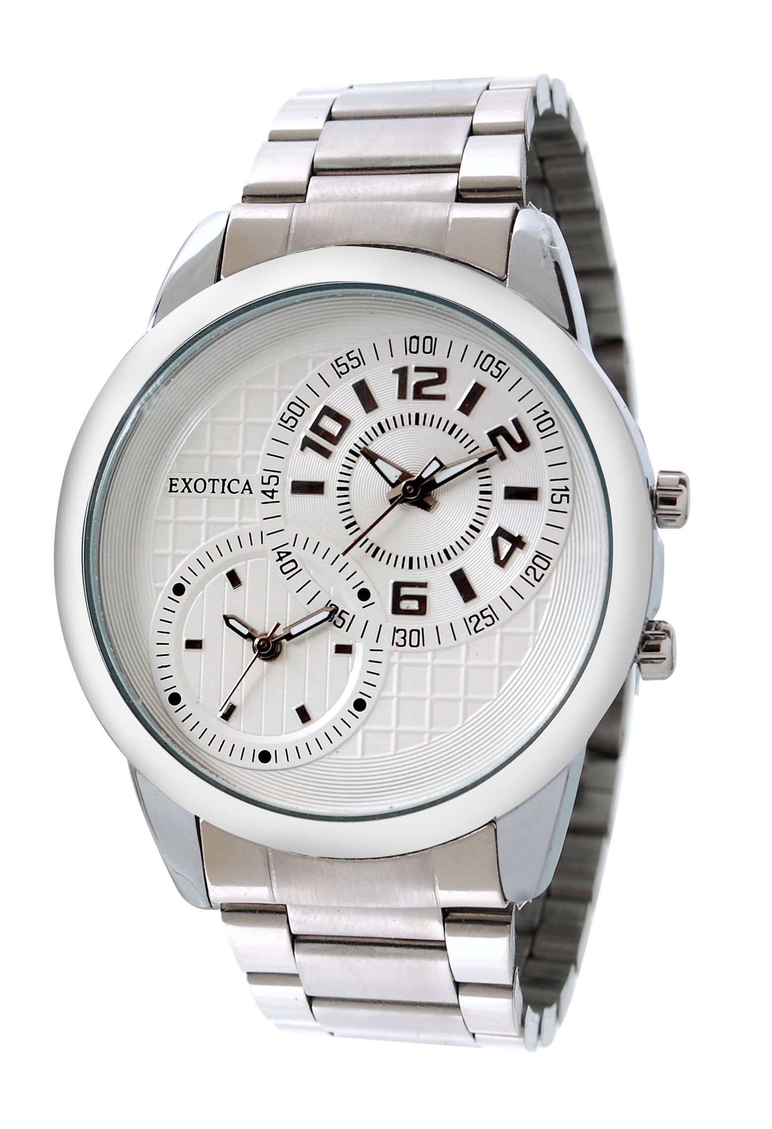 Exotica Analog White Dial Mens Watch (EF-50-Dual-St-W.) (B00K5MAVM0) Amazon Price History, Amazon Price Tracker