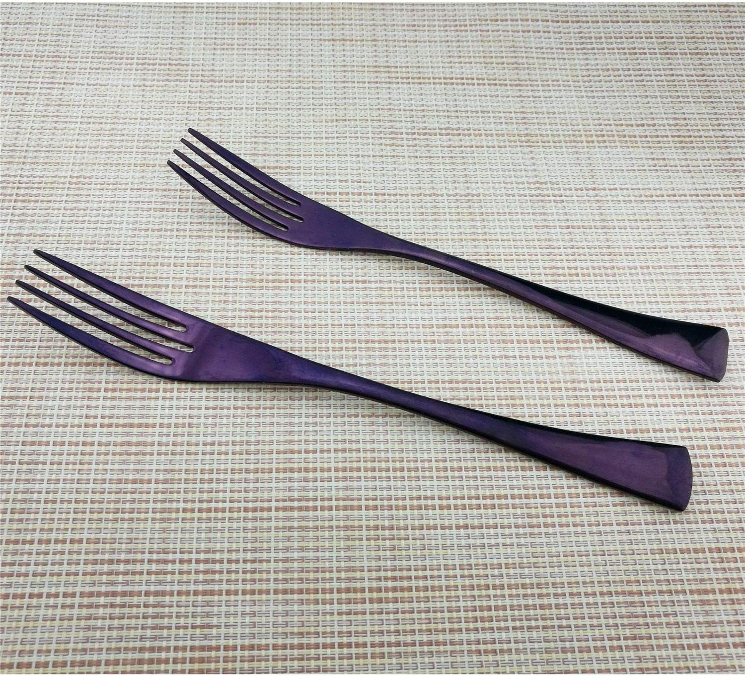 Stainless Steel Flatware Set, 20 Piece Shiny Purple Plated Stainless Steel Silverware Set Cutlery Sets, Service for 4 (20 piece)