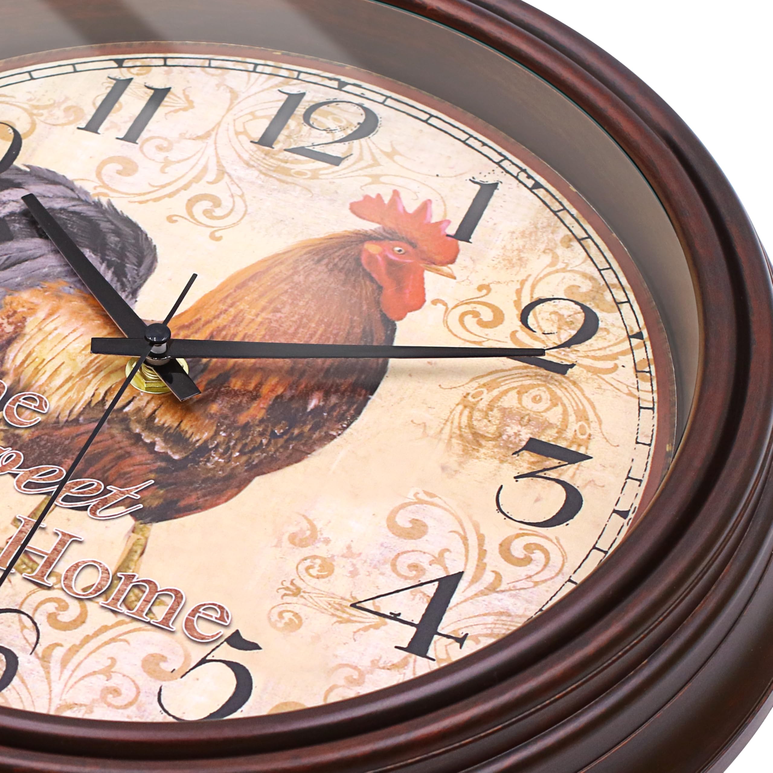 VIKMARI Rooster Wall Clock Vintage Silent Non Ticking Unusual Clock, Large  12 Inch for Kitchen Living Room Bedroom Office Home – BigaMart, image size:2560x2560