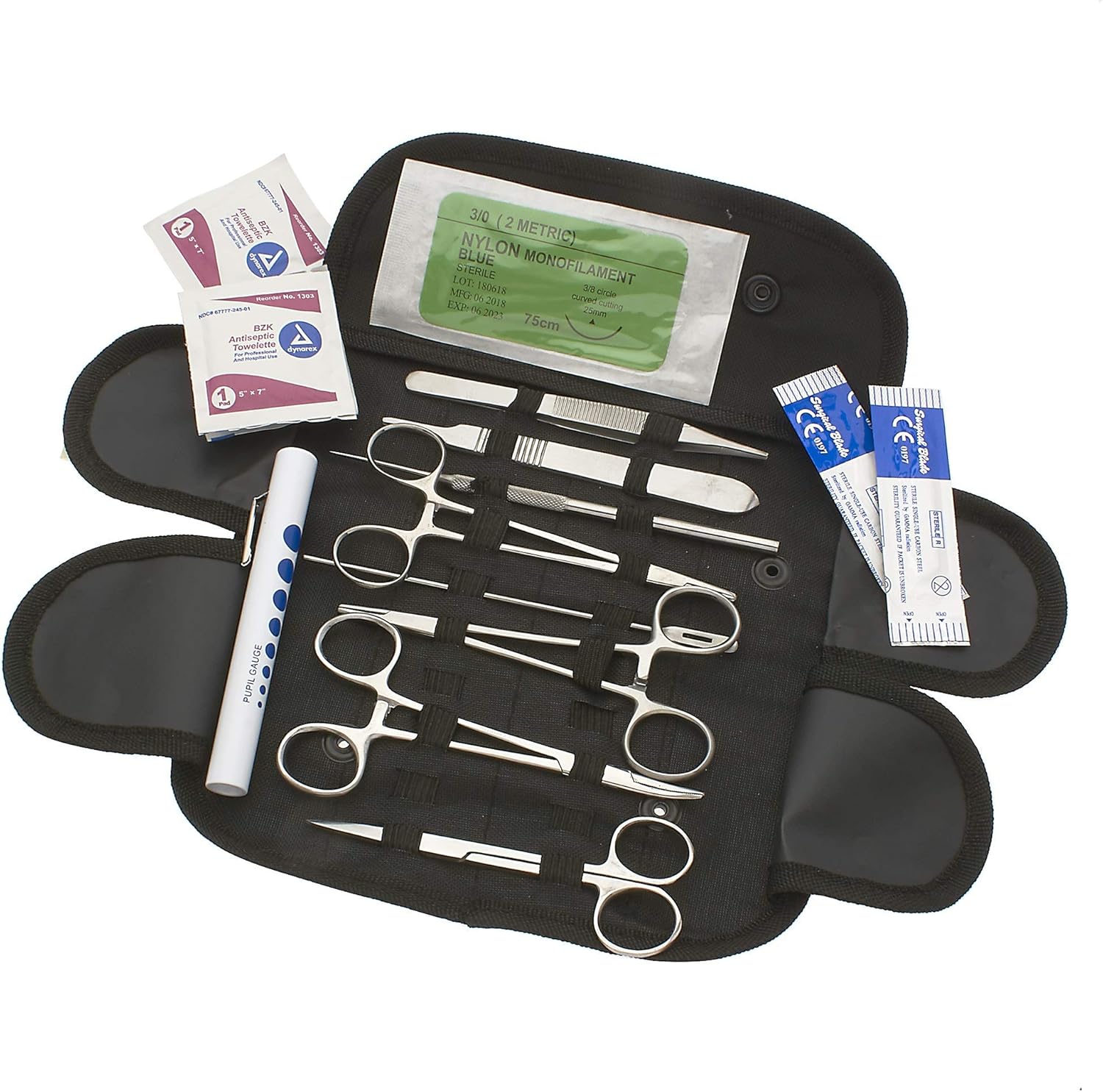 ASA Techmed 20 PC U.S. Military Style Surplus Emergency Survival Kit - Bleed CONTOL Kit - Military Style First Aid Kit - Molle Pouch : Sports & Outdoors