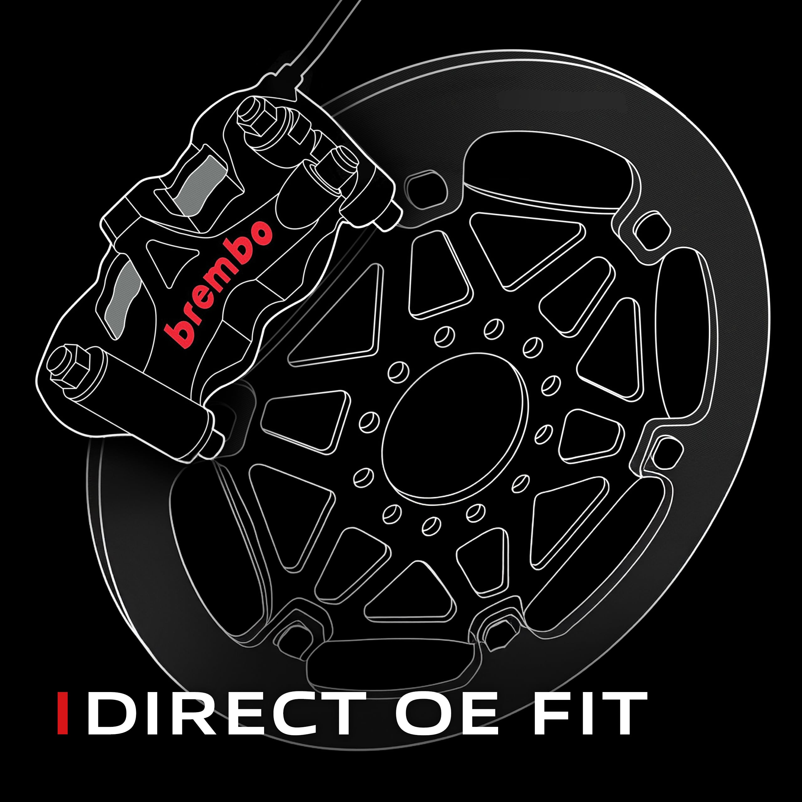 Brembo Set 2X Für für Ducati GT ST 959 888 800 750 620 600 400 900 1100 1299 1000 Sport Monster Superbike Scrambler MULTISTRADA ITALJET Jupiter MBK 1972 ->