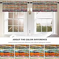 Vista 298 de Cenefas de cocina modernas con patrón de cobre marrón dorado para ventanas, cenefas opacas abstractas de marcas de arañazos y cortinas opacas