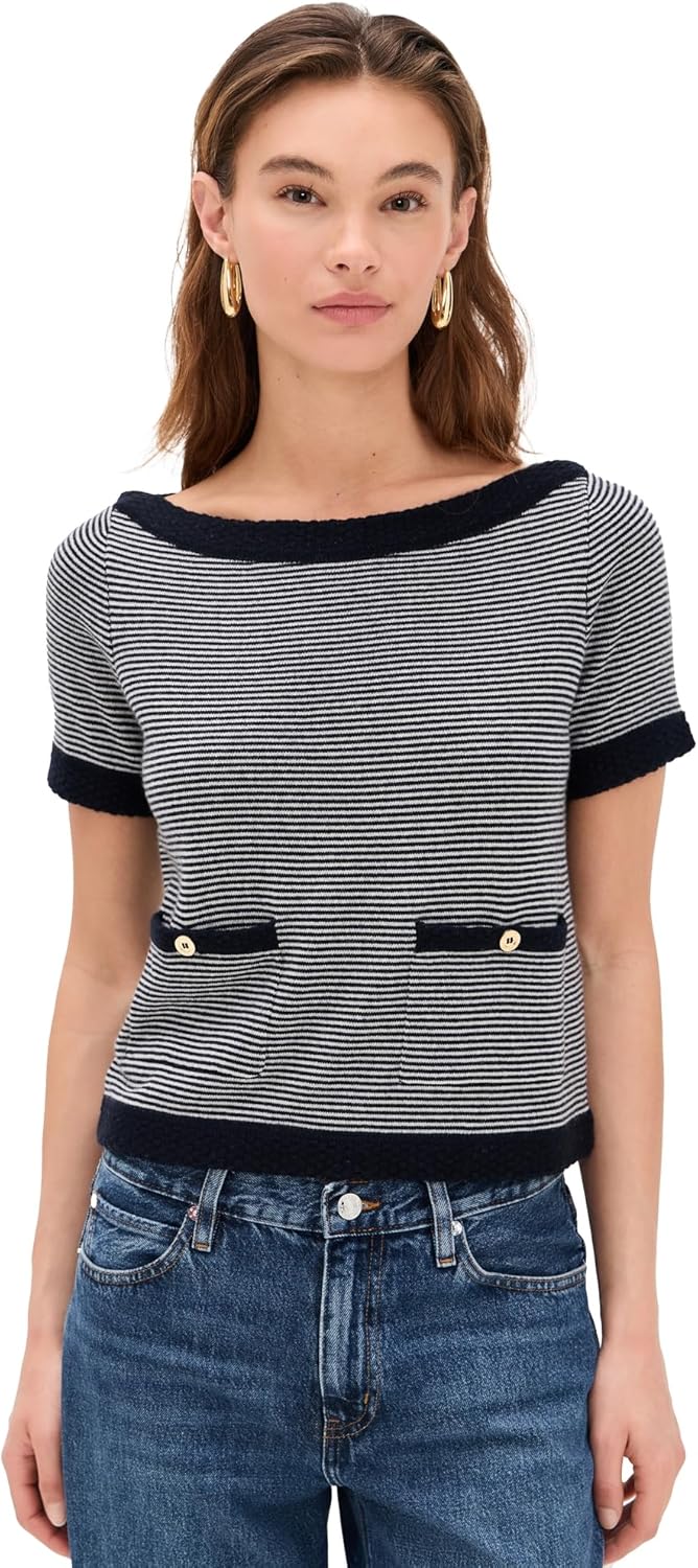 FRAME Women's The Cashmere Boat Neck Top
