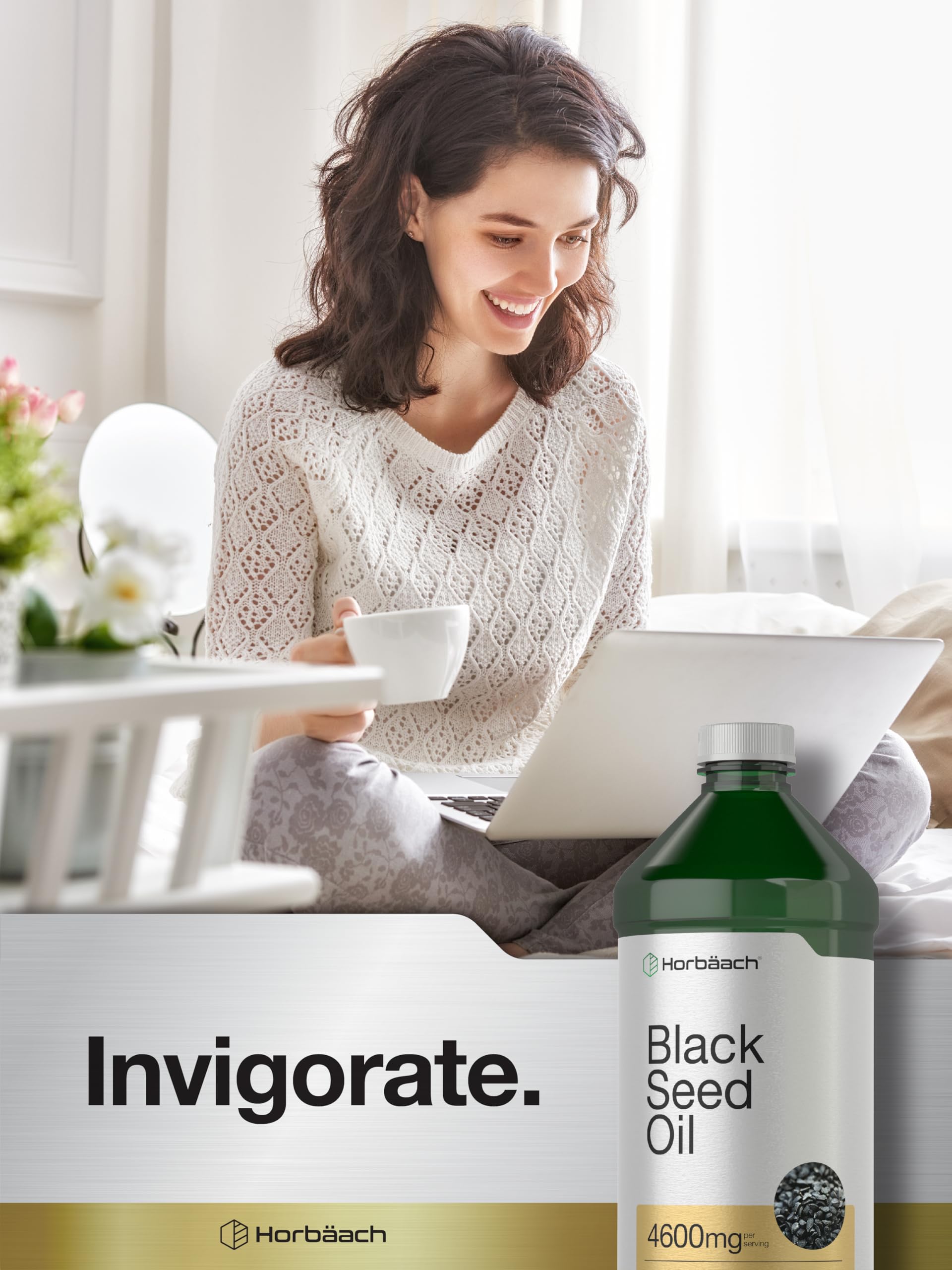 Horbäach Black Seed Oil Liquid | 16oz | 4600mg — Amazon image 6