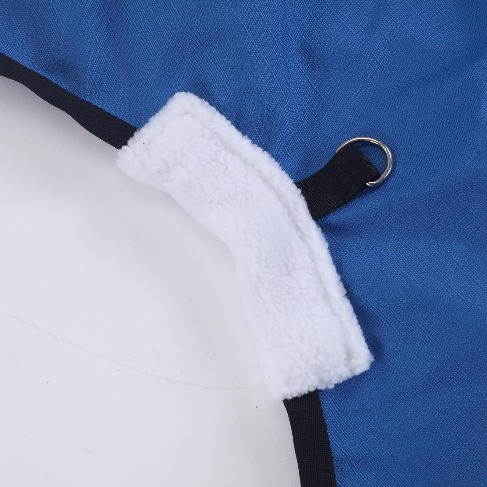 Coperta per cavallo in ripstop 1200D, leggera, senza imbottitura, impermeabile e traspirante, con collo standard, telo antipioggia per esterni, blu e nero, 180 cm
