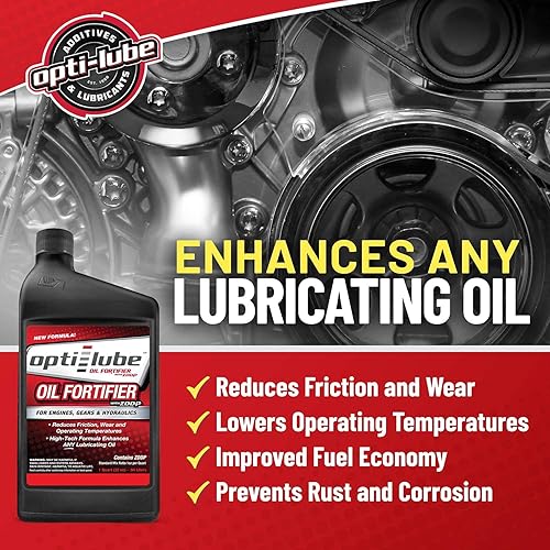 Miniatura 2 de Fortificador de aceite Opti-Lube con ZDDP (Zinc) cuarto de galón (1 cuarto de galón (32 cuartos de aceite))