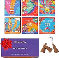 Vista 11 de Folkulture Conos de incienso (120 conos) Juego de 6 conos de insencia de primera calidad para sueño profundo, relajación, aromaterapia, regalos