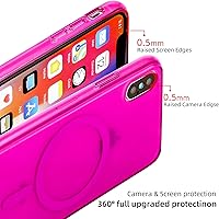 Vista 3 de Funda magnética translúcida para iPhone Xs Max con carga inalámbrica MagSafe anti-amarilla, antihuellas, a prueba de golpes, funda protectora