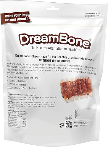Miniatura 2 de DreamBone Maestros de parrilla sin cuero crudo, invita a tu perro con un masticable hecho con carne y verduras reales
