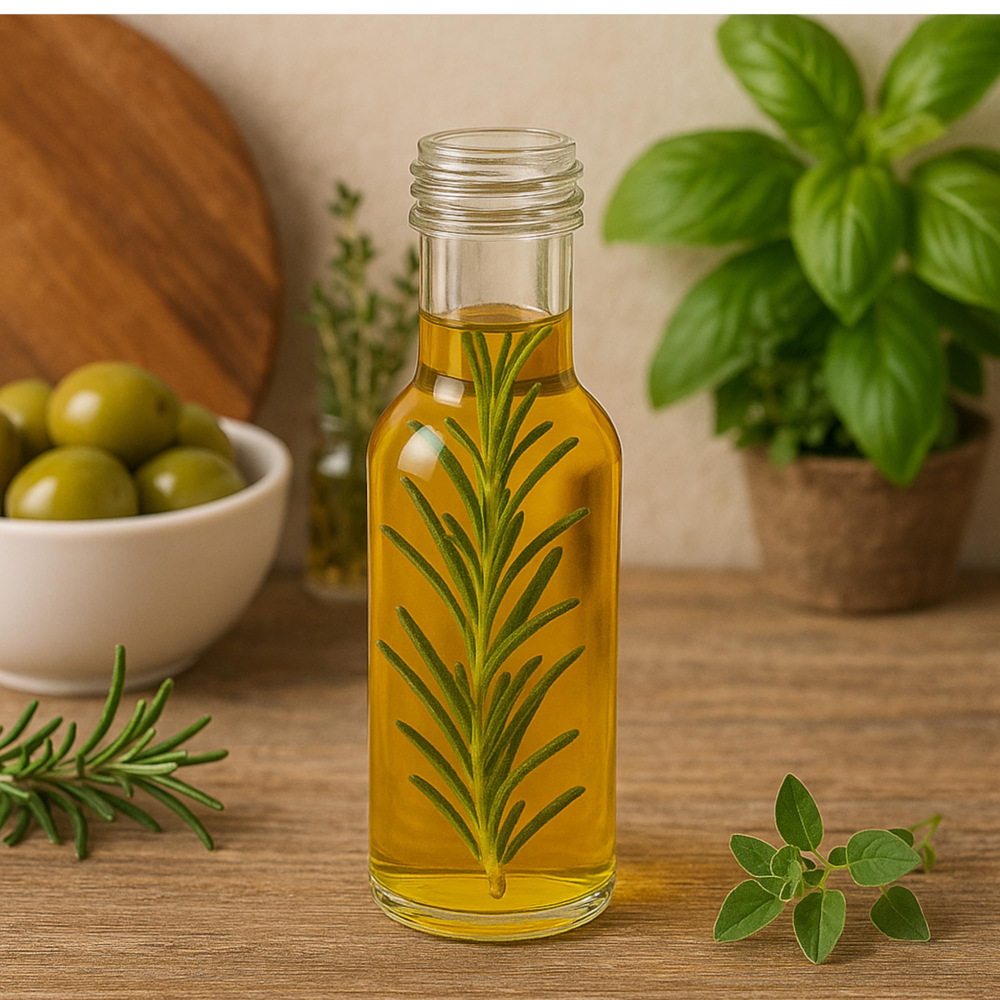gouveo Lot de 48 bouteilles en verre Dorica (0,10 l) avec bouchon à vis PP 31.5 doré, flacons ronds transparents à remplir pour huile, vinaigre, liqueur, sirop, spiritueux (DFT100G)
