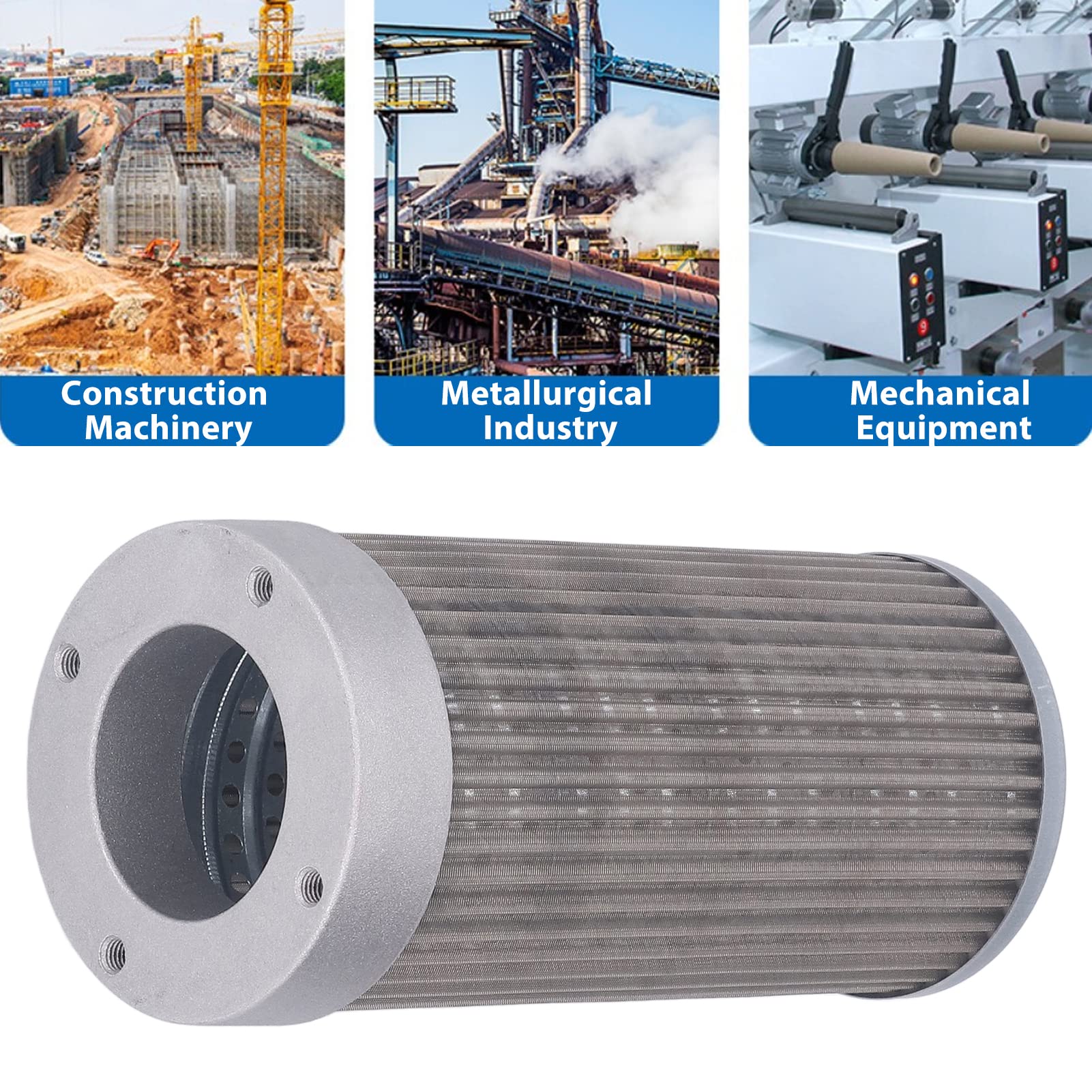 Hydraulisches Saugsieb, Hydraulischer Saugölfilter, Austausch des Ölfilters mit Edelstahlgewebe, Rohrverbindung, für Automobilgeneratoren in der Luft