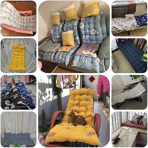 Cojín para sofá mecedora de 67 pulgadas, para patio, para interiores y exteriores, reversible, con lazos y cubierta superior, cojines