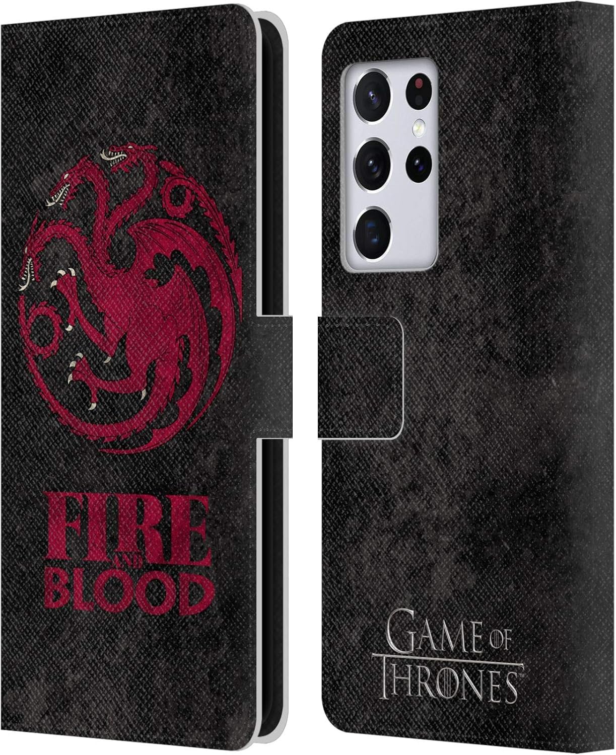 Head Case Designs Officially Licensed HBO Game of Thrones Bolton Dark Distressed Look Sigils Leather Wallet Case Compatible with Samsung Galaxy S21 Ultra 5G