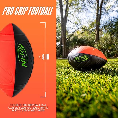 Miniatura 9 de NERF Fútbol de espuma para niños, pelota de espuma suave Pro Grip juvenil, fútbol para interiores y exteriores, fútbol pequeño de espuma NERF