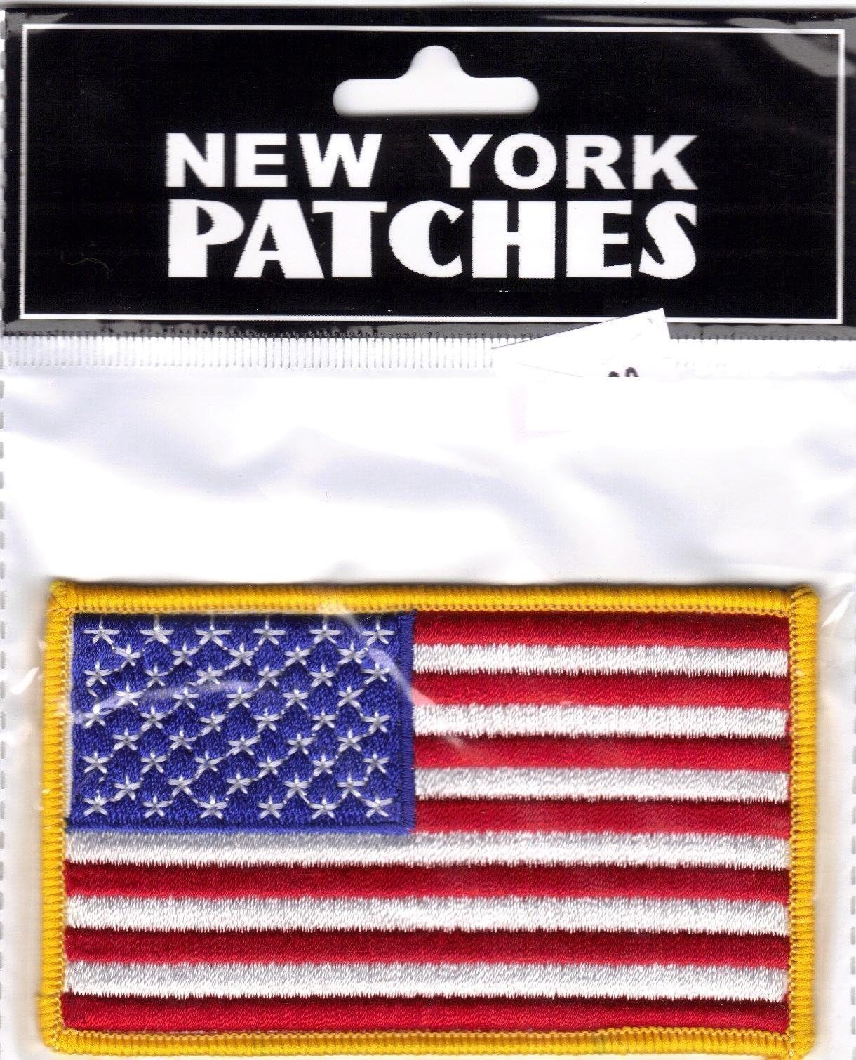 US Flag Patch 3.5" x 2" In Retail Packaging