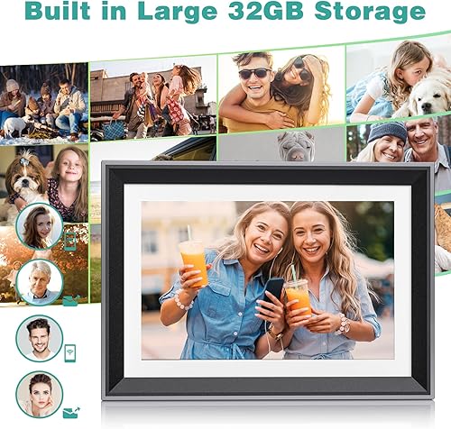 Miniatura 3 de Atatat Digital Picture Frame 10.1 Inch 32GB WiFi Digital Photo Frame with Instant Exclusive APP & Email Transfer, Unlimited Free Data, Simple