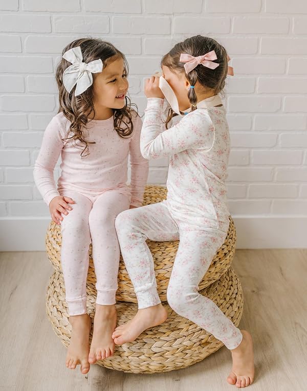 moimoln Toddler Girls Floral Modal Cotton Pajamas Blooming Grace 2T by moimoln - Used condition - Image 9