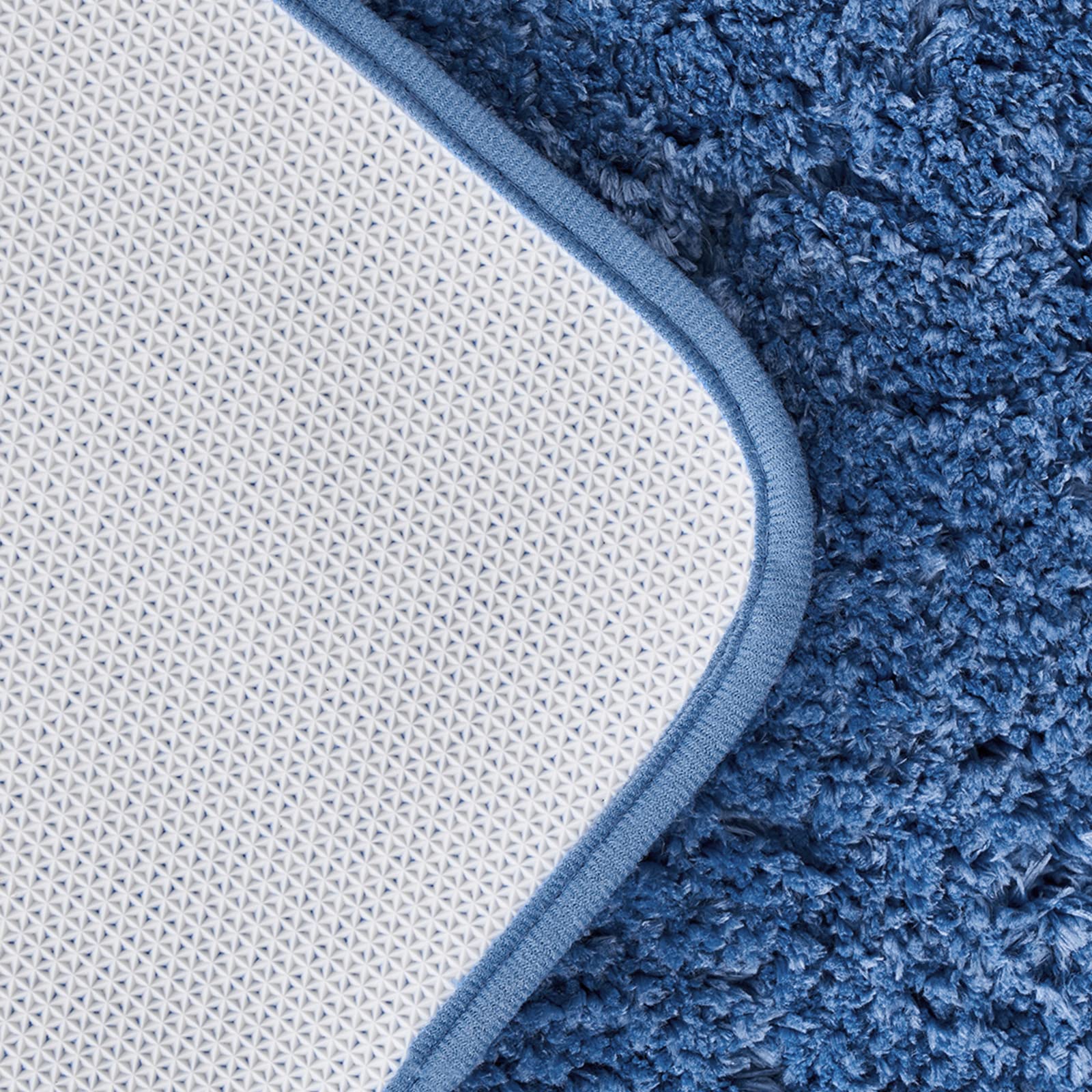 MIULEE Tappeto in Microfibra 4 CM Lungo Anti-scivolo 1 Pezzo Blu 70x120 cm | Assorbimento dell'acqua Morbido Tappetino da Bagno per Porte d'ingresso Corridoio Doccia Soggiorno