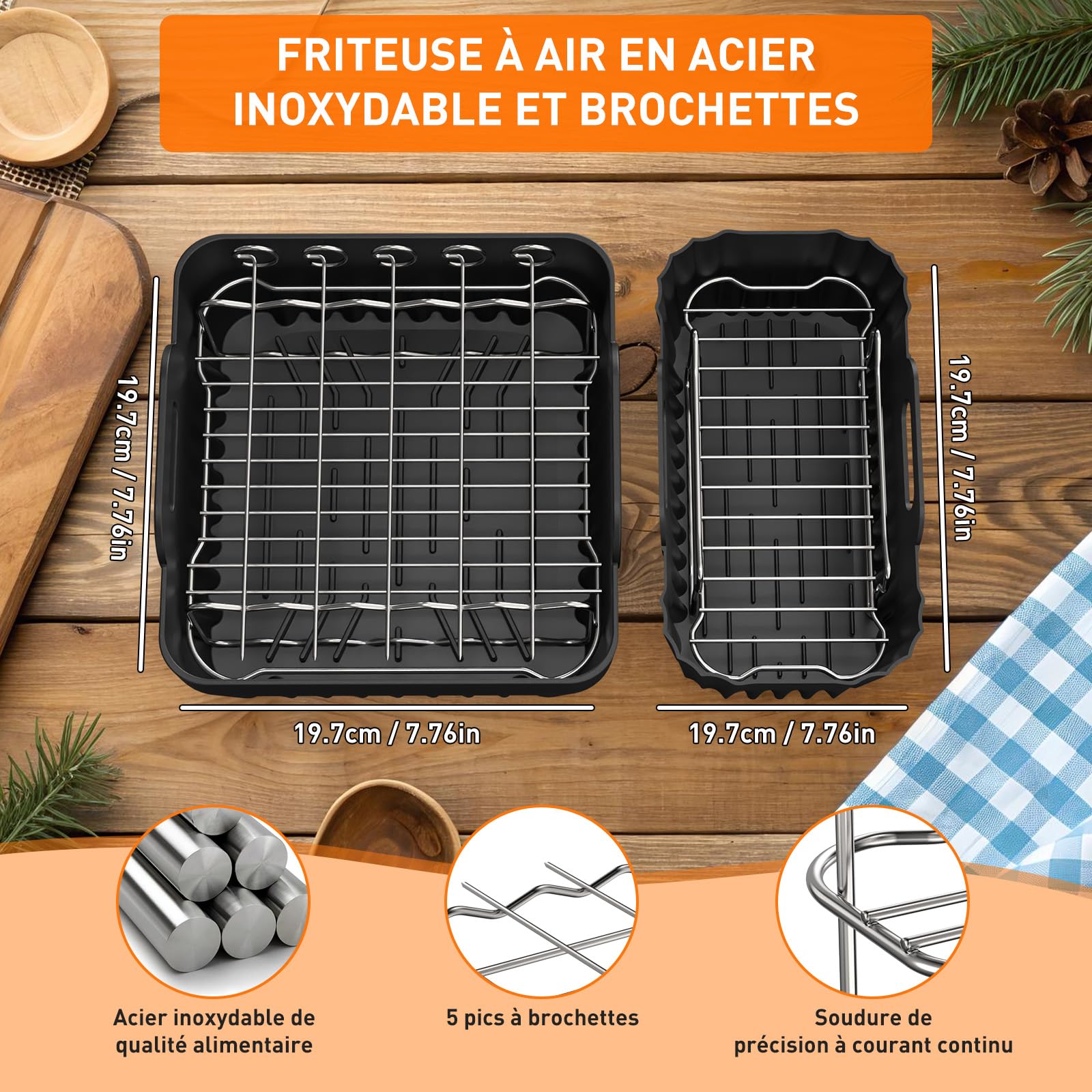 Accessoires pour Philips Dual Basket Airfryer 3000 & 5000 (9L) - Kit de 12 Pièces pour NA350/00, NA352/00, NA550/00 - Moules en Silicone (6L/3L), Grille de Cuisson, Moules à Muffins et Gaufres