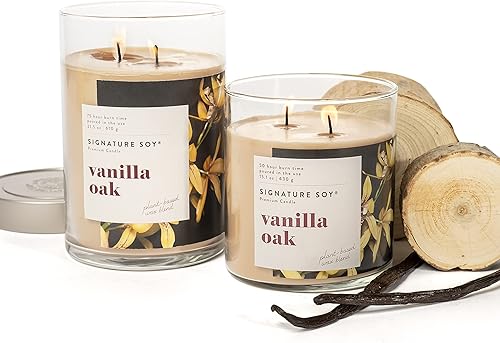 Miniatura 4 de Vela perfumada de roble vainilla con tapa