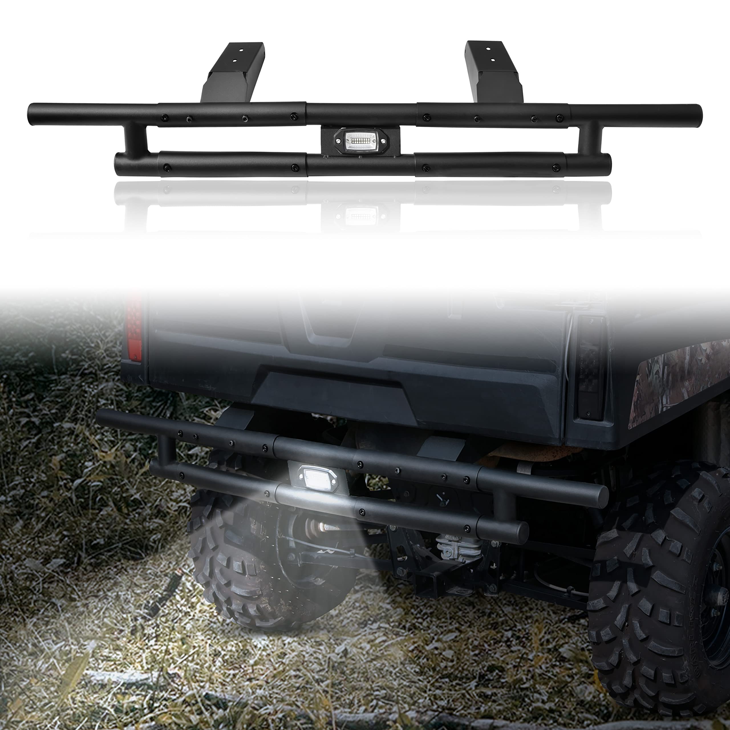 SAUTVS Rear Bumper With LED Light For Polaris Ranger Midsize 400, 500, 570, 800, EV, ETX (2010-2021)