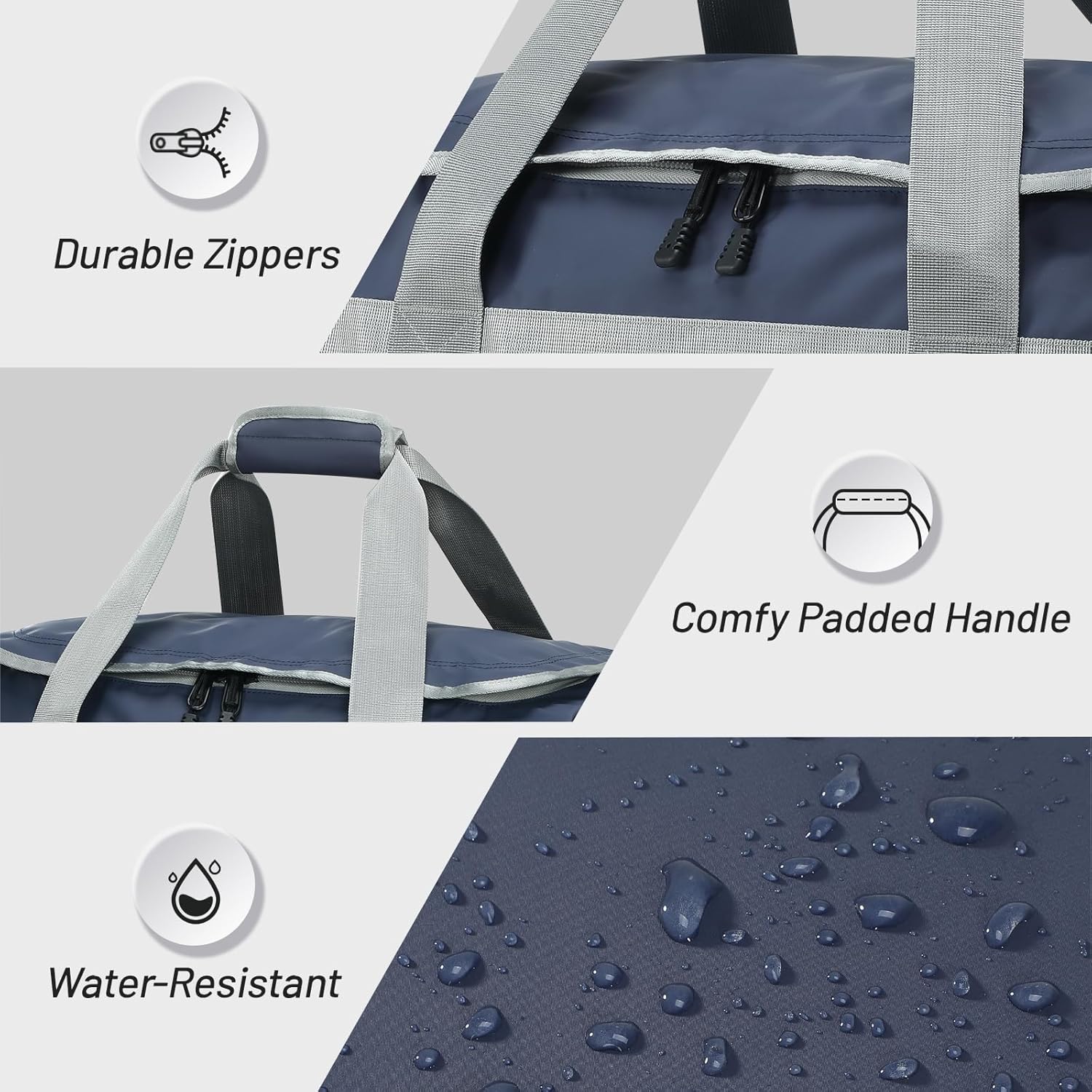 MIER Gym Bag for Men Large Duffel Backpack with Shoe Compartment, 60L Convertible Duffle Bags Weekender Overnight Bag for Gym Sports Travel, Blue - Image 3