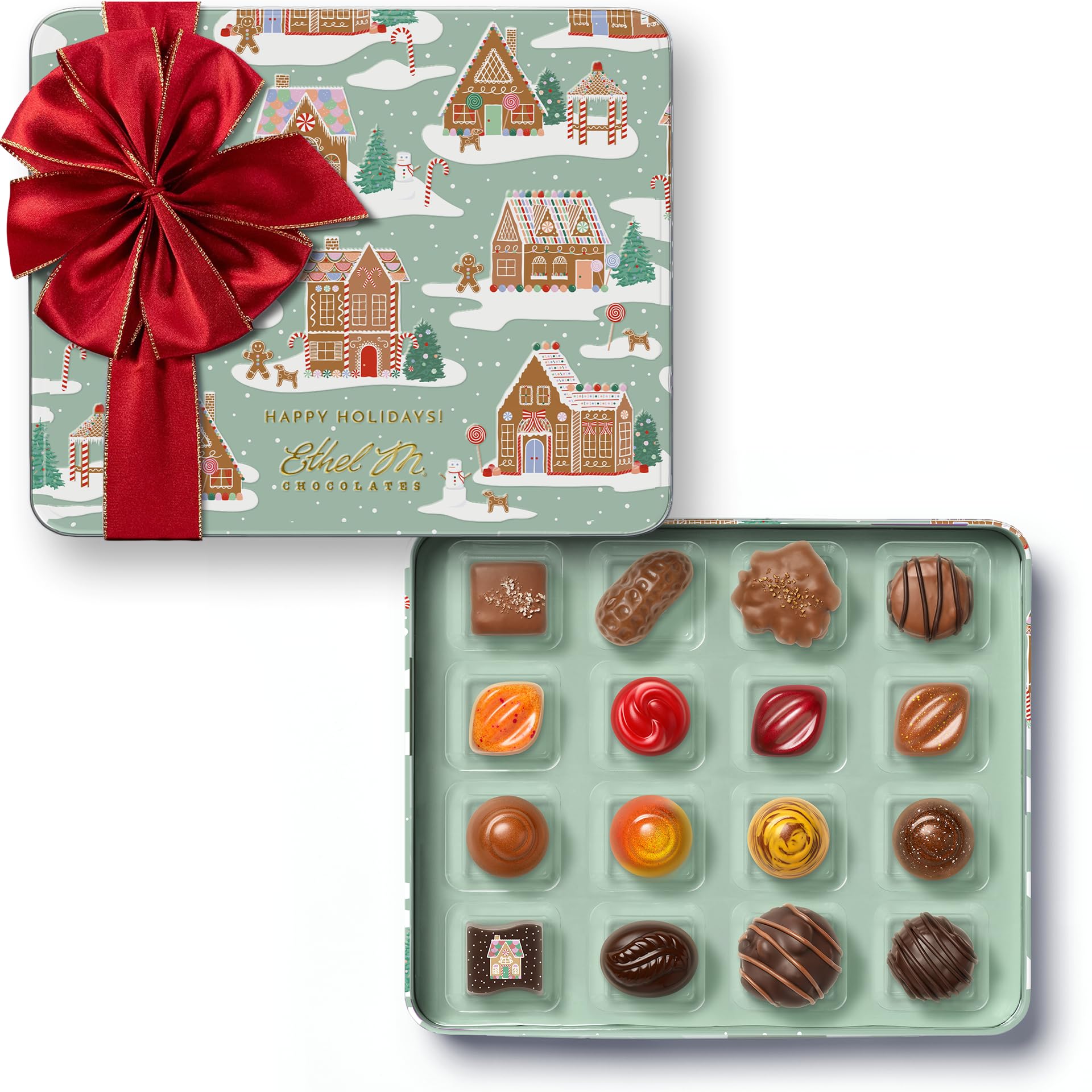 Ethel M Chocolates Holiday Chocolate Assortment, 16Piece