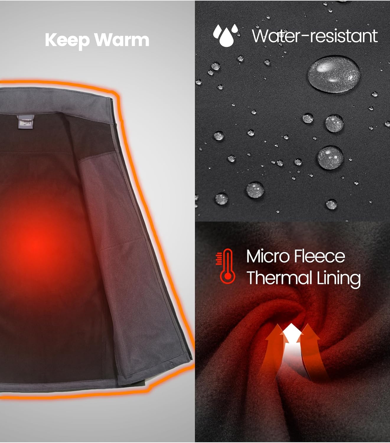 Little Donkey Andy Men's Lightweight Golf Vest Outerwear Warm Fleece Lining Sleeveless Running Casual Hiking Vests - Image 5