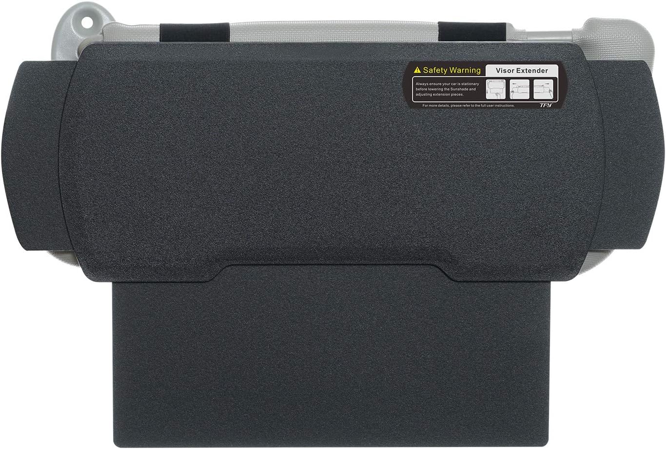 TFY Car Visor Extender Anti-Glare Sun Visor Extender Windshield and Side Window Sunshade and UV Rays Blocker (1 Piece) (Black)