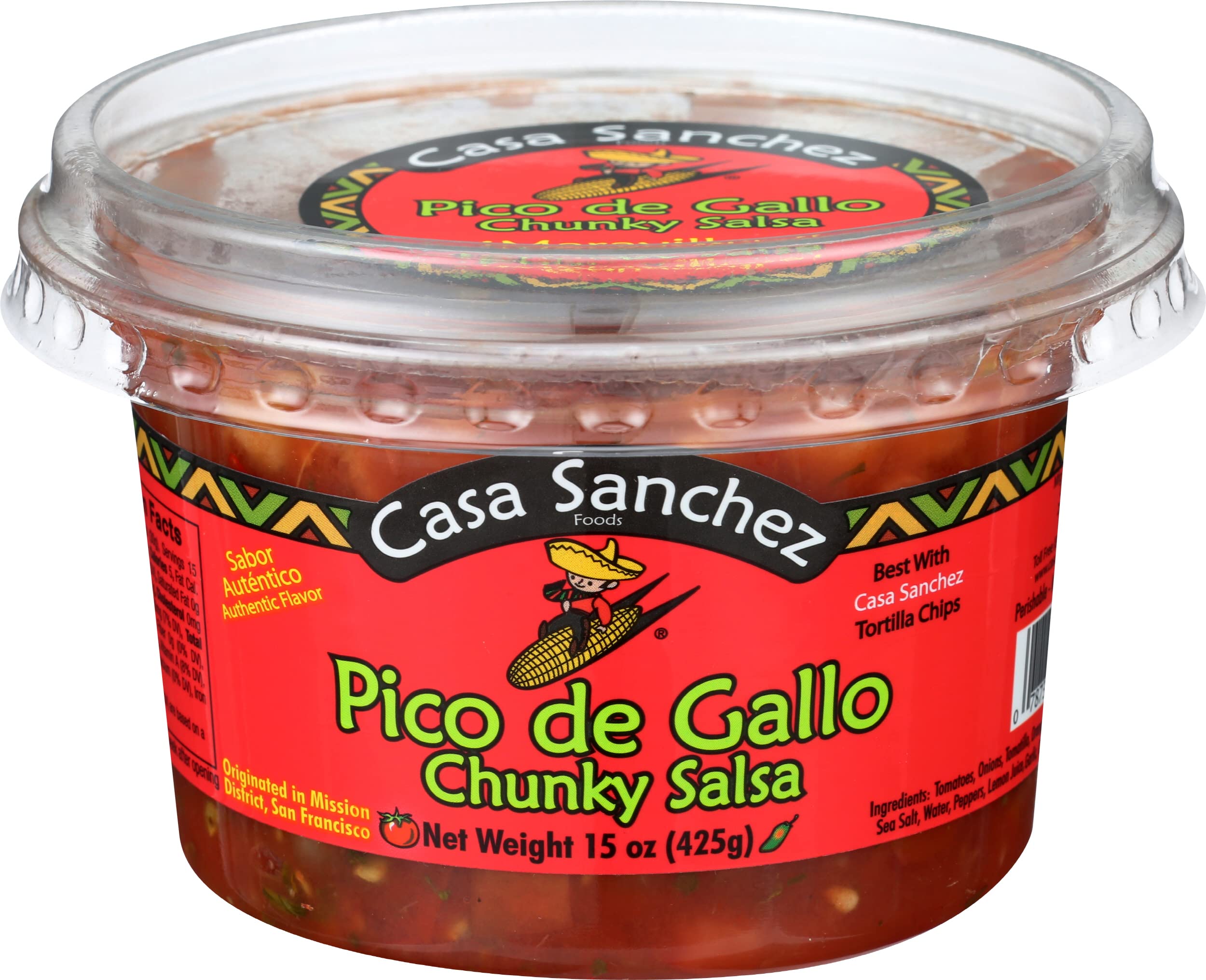 CASA SANCHEZ Pico De Gallo Chunky Salsa, 15 OZ