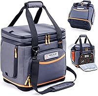 Vista 1 de Estuche de transporte de viaje de doble capa para Jackery Explorer 500 – Bolsa de almacenamiento portátil de estación de energía con fondo duro Gris