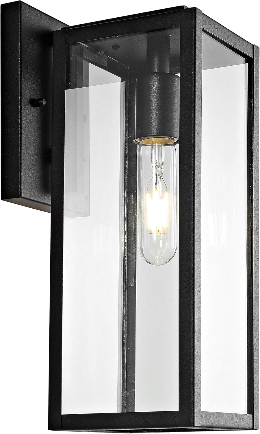 Norsan 13.75" Black Iron Outdoor Wall Lantern