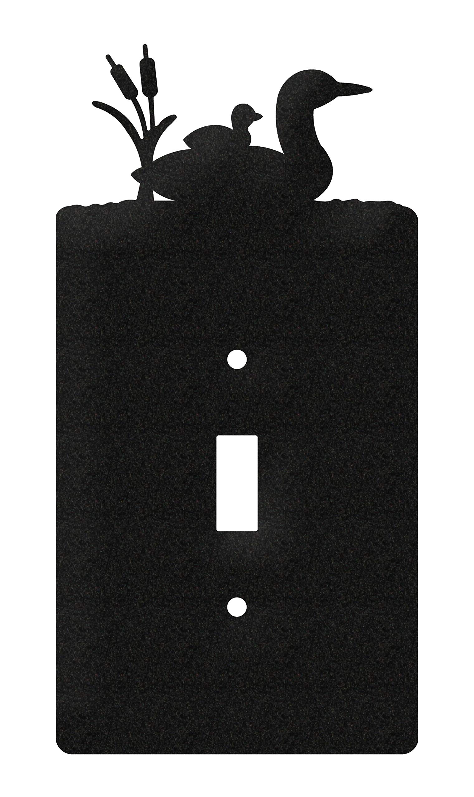 SWEN Products Loon Wall Plate Cover (Single Switch, Black)