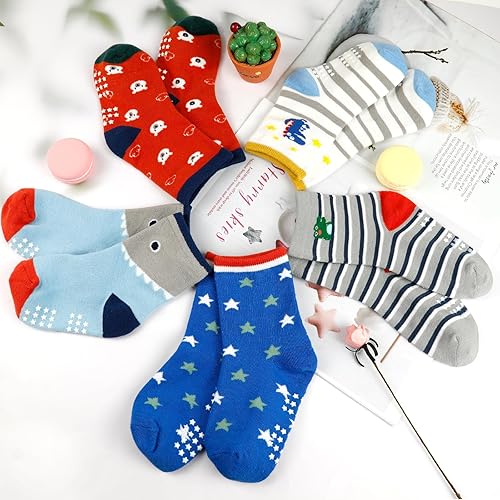 Miniatura 5 de ONESING 12 pares de calcetines para recién nacidos, calcetines unisex para bebés, niñas y niños pequeños, calcetines de 0-12 y 12-24 meses