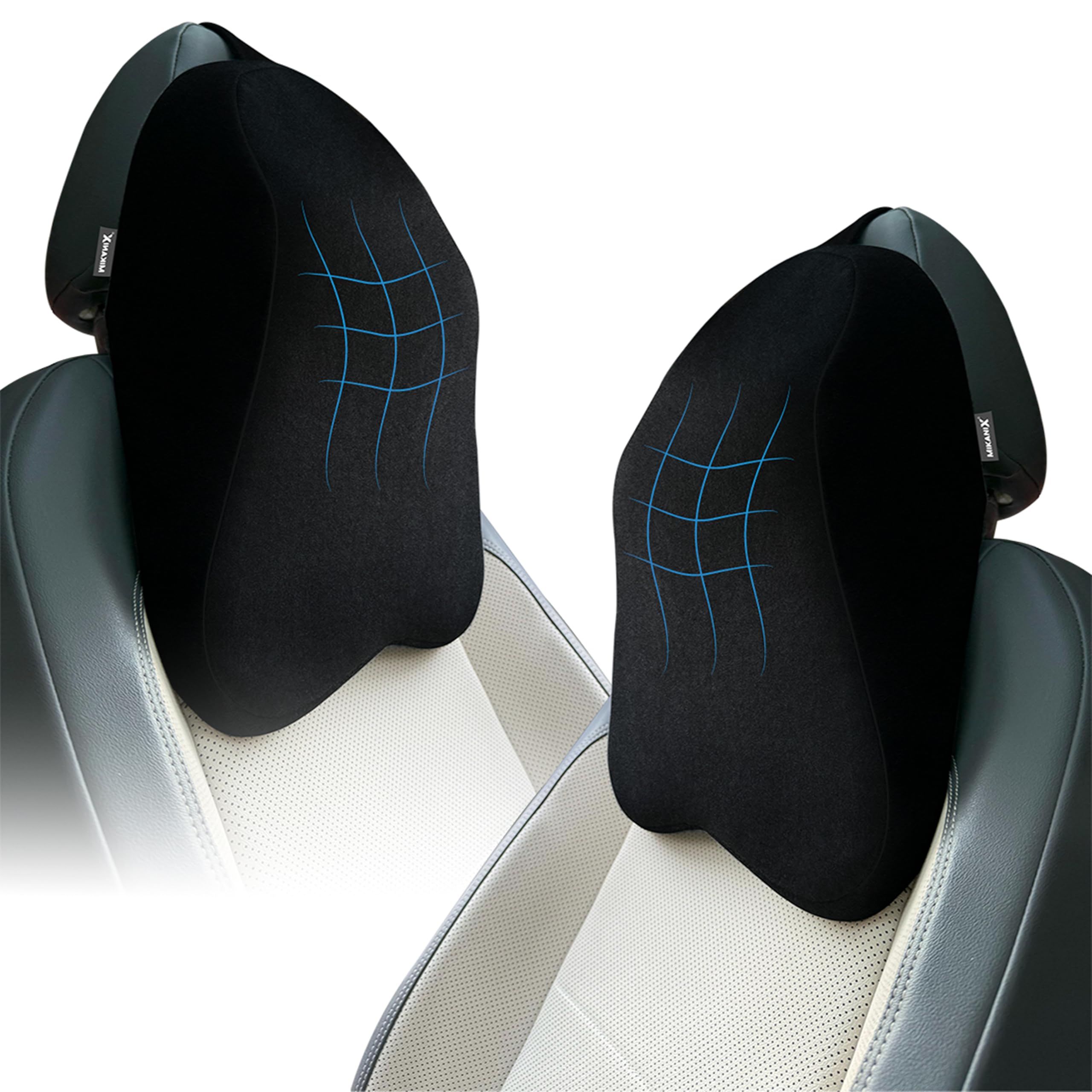 OBEROI'S TRADERS Car Neck Rest Pillow | Seat Cushion | 2 Years Warranty | Ultra Soft Memory Foam for Neck and Cervical Support to Relief Neck Pain & Reduced Tension (Velvet Black (Pack of 2))-image-46