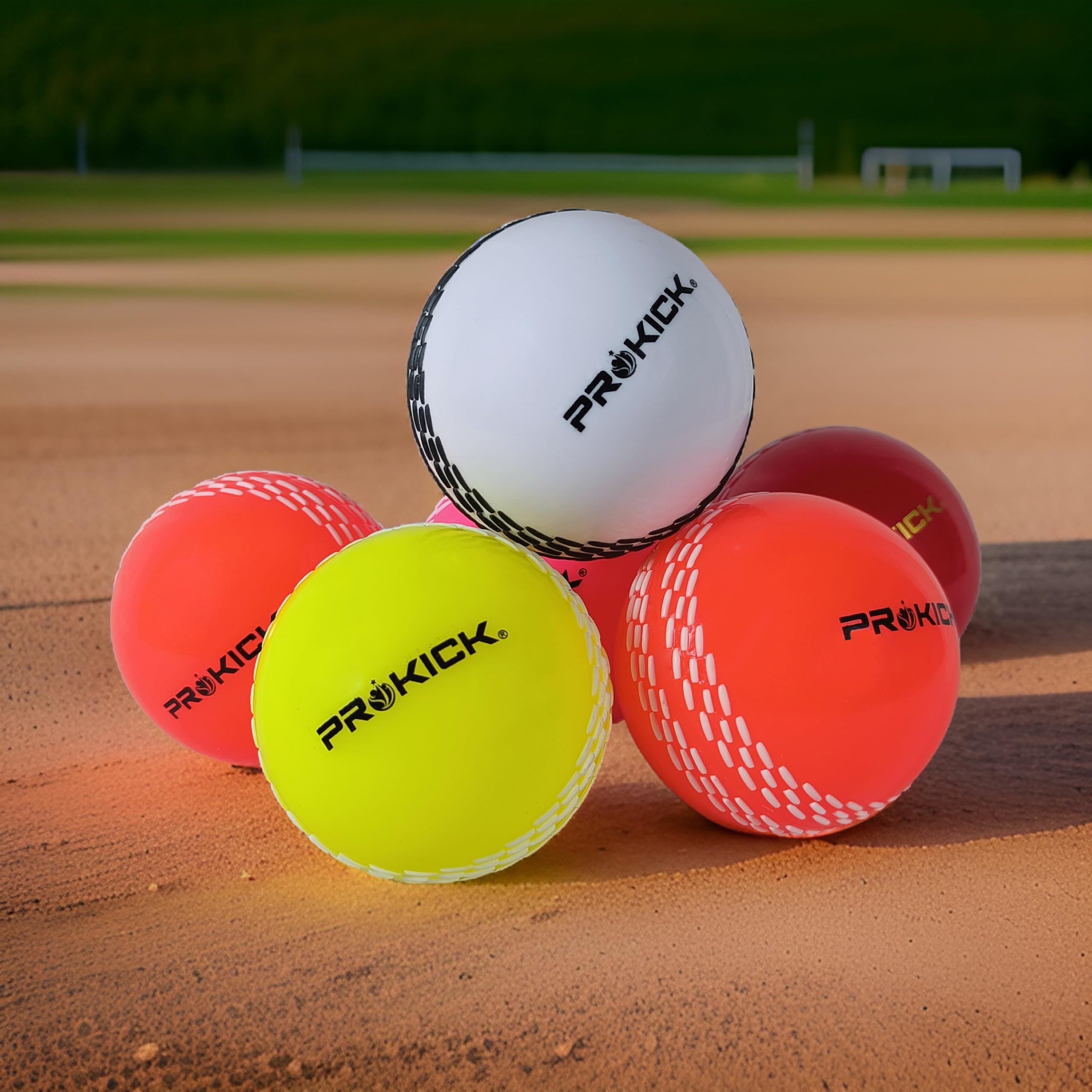 Prokick Seam Wind Ball/Practice Cricket Ball of PVC and Rubber (Multicolor - Pack of 6) (B0D1GJLR4Z) Amazon Price History, Amazon Price Tracker
