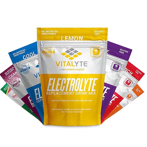 Vitalyte Mezcla de bebida en polvo de electrolitos, mezcla de hidratación isotónica con electrolitos, mezcla de polvo para después del