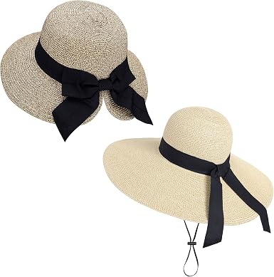 Sun Hat Womens Wide Brimed Beige 
