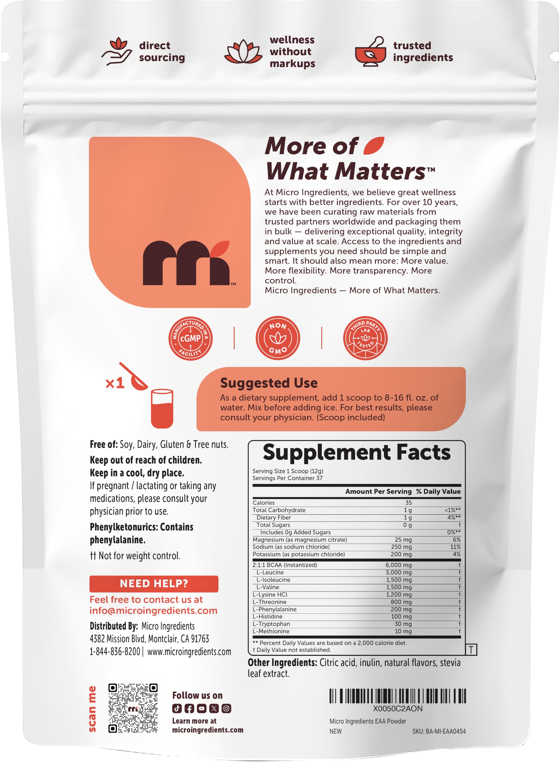 EAA + BCAA Powder | All 9 Essential Amino Acids + Electrolytes, Watermelon — Amazon image 6