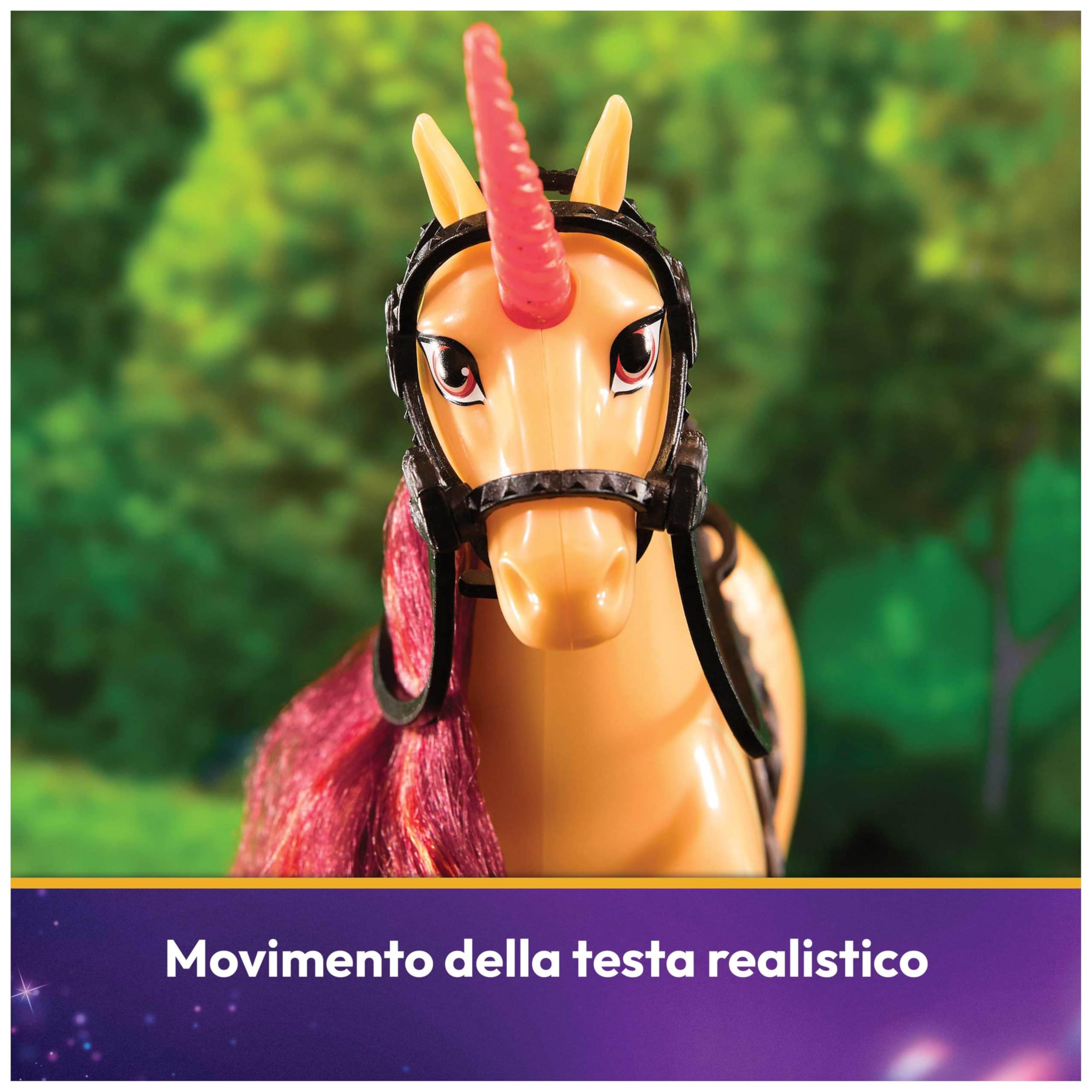 Unicorn Academy, Unicorno Cinder, 2 accessori da Equitazione,. Alto 27,9 cm, Compatibile con la bambola di Valentina, Bambole e Unicorni Giocattolo per Bambine dai 4 anni in su