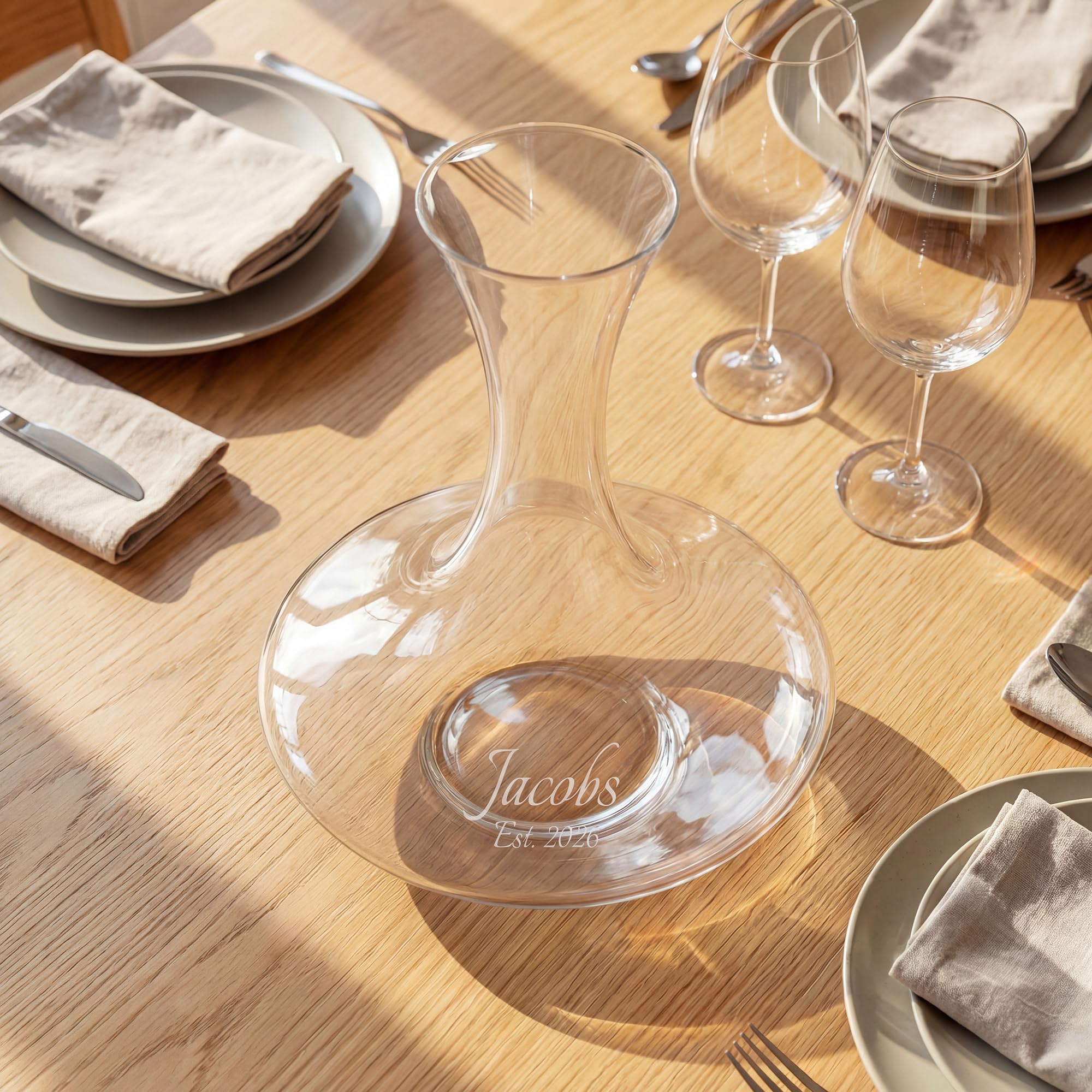 Riedel Ultra decantador personalizado, decantador de vino de cristal grabado personalizado para vino tinto o blanco, accesorios de bar para el hogar y regalo para los amantes del vino