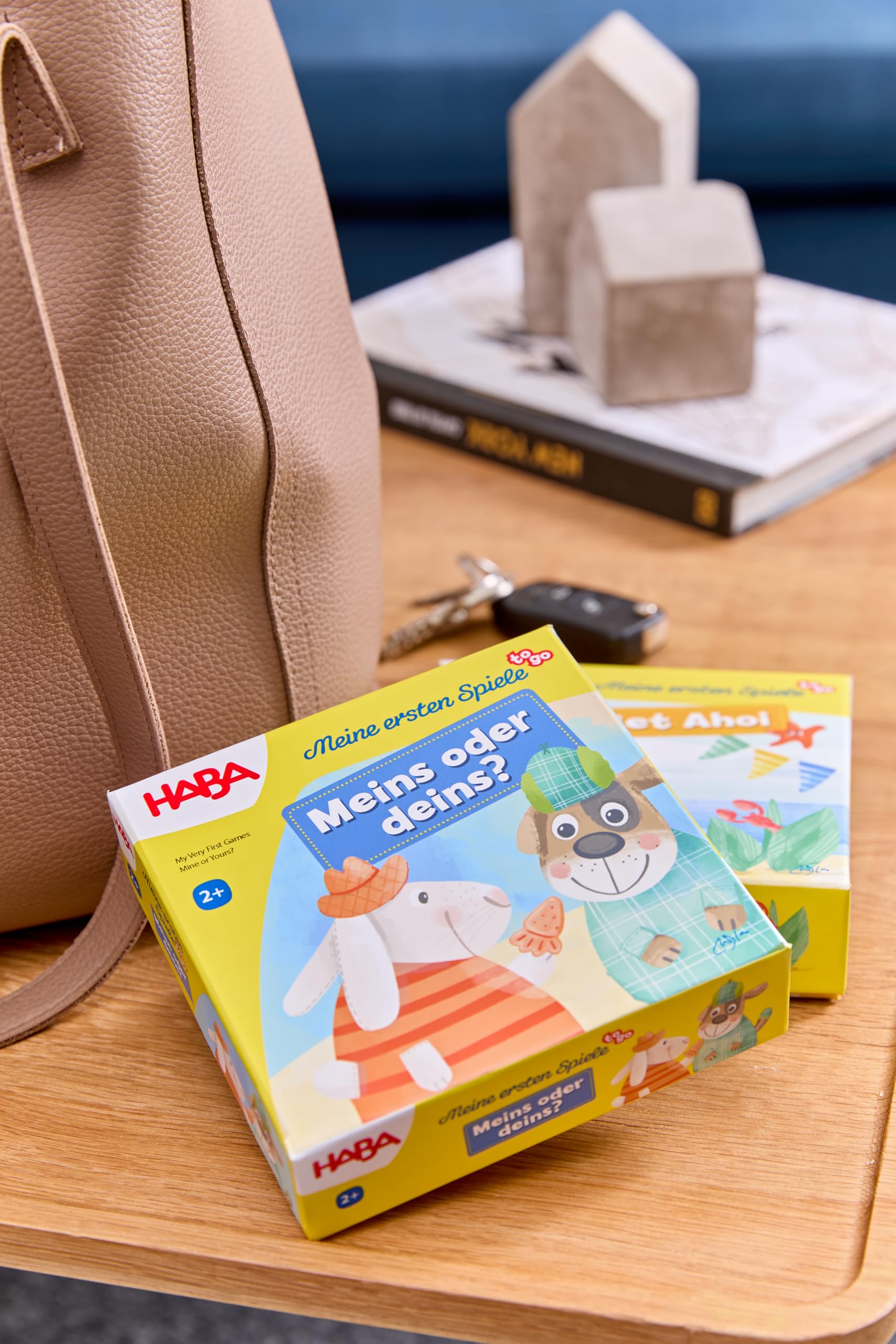 HABA 2012218003 - Mis Primeros Juegos – ¿Mío o tuyo?, Primer Juego Infantil de Mesa de Memoria, de Viaje. Más 2 años