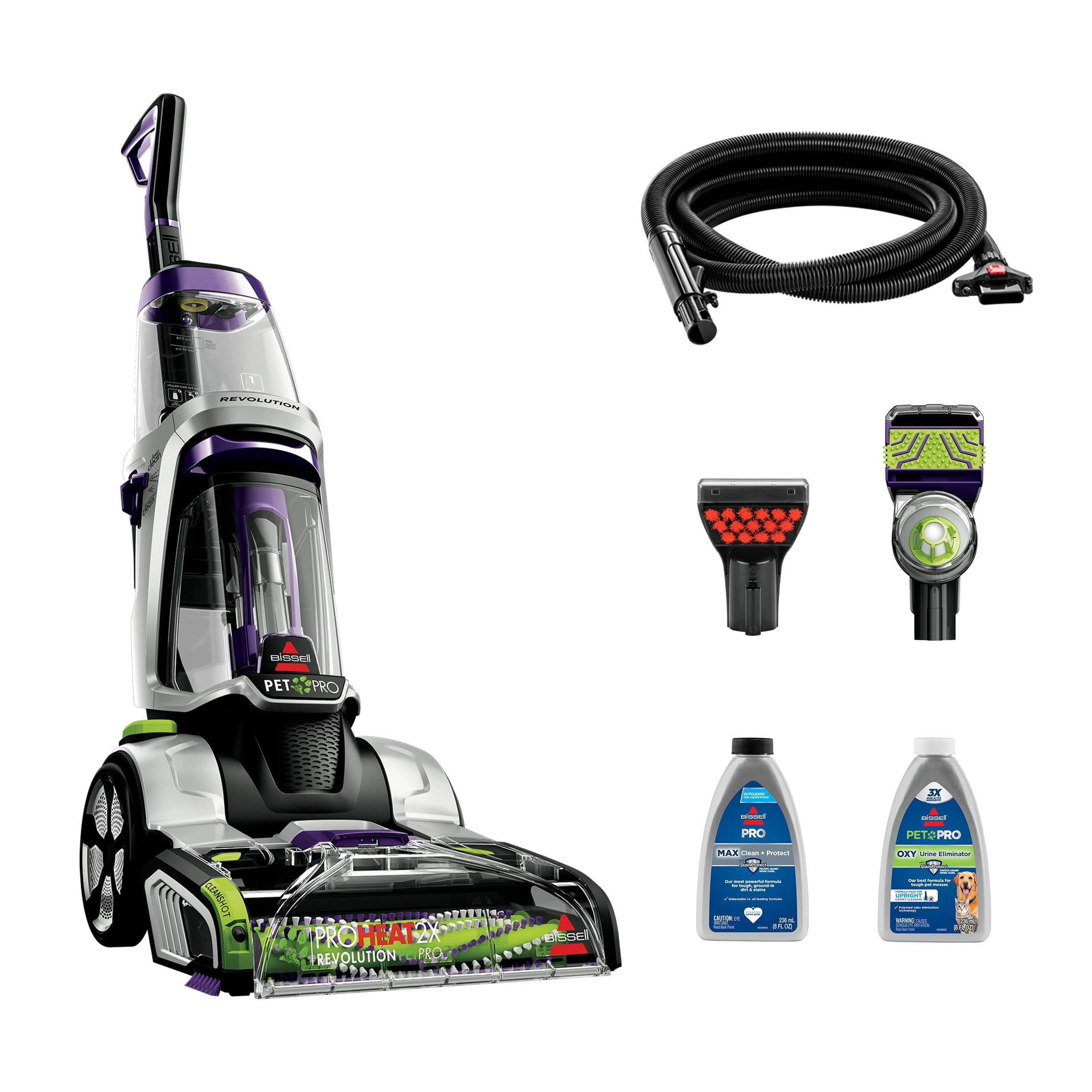 BISSELL ProHeat 2X Revolution Pet Pro Plus upright deep cleaner with tools