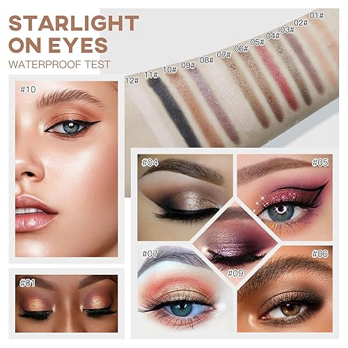 Miniatura 5 de Sombra de ojos en barra color crema, lápiz de sombra de ojos en crema impermeable, lápiz de sombra de ojos cremoso giratorio, lápiz de sombra de