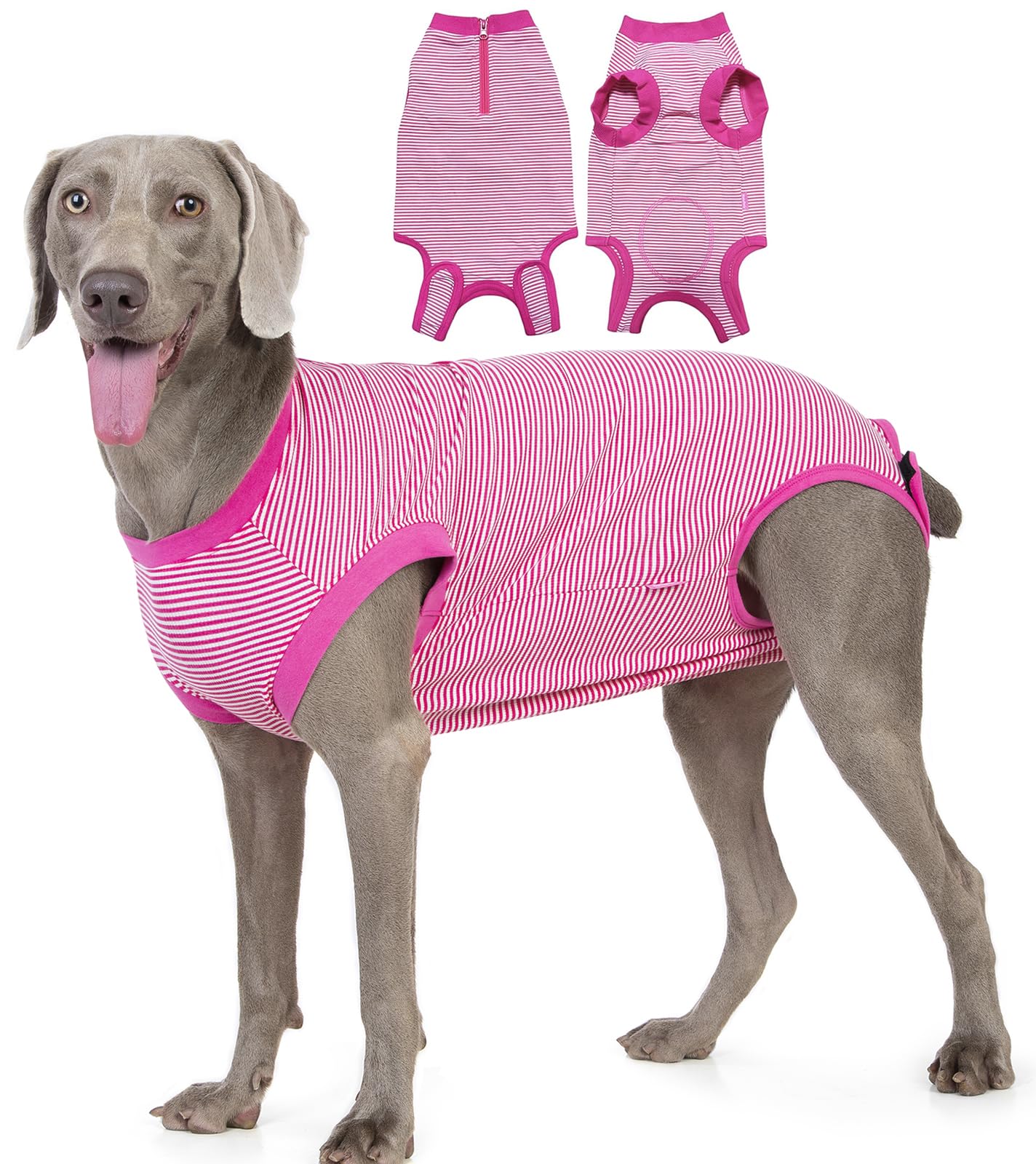 Wabdhaly Recovery Suit for Dogs,Dog Cone Alternative Zipper Surgery Suit Female Spay,Soft Dog Surgery Suit for Anti Licking,Breathable Surgical Suit