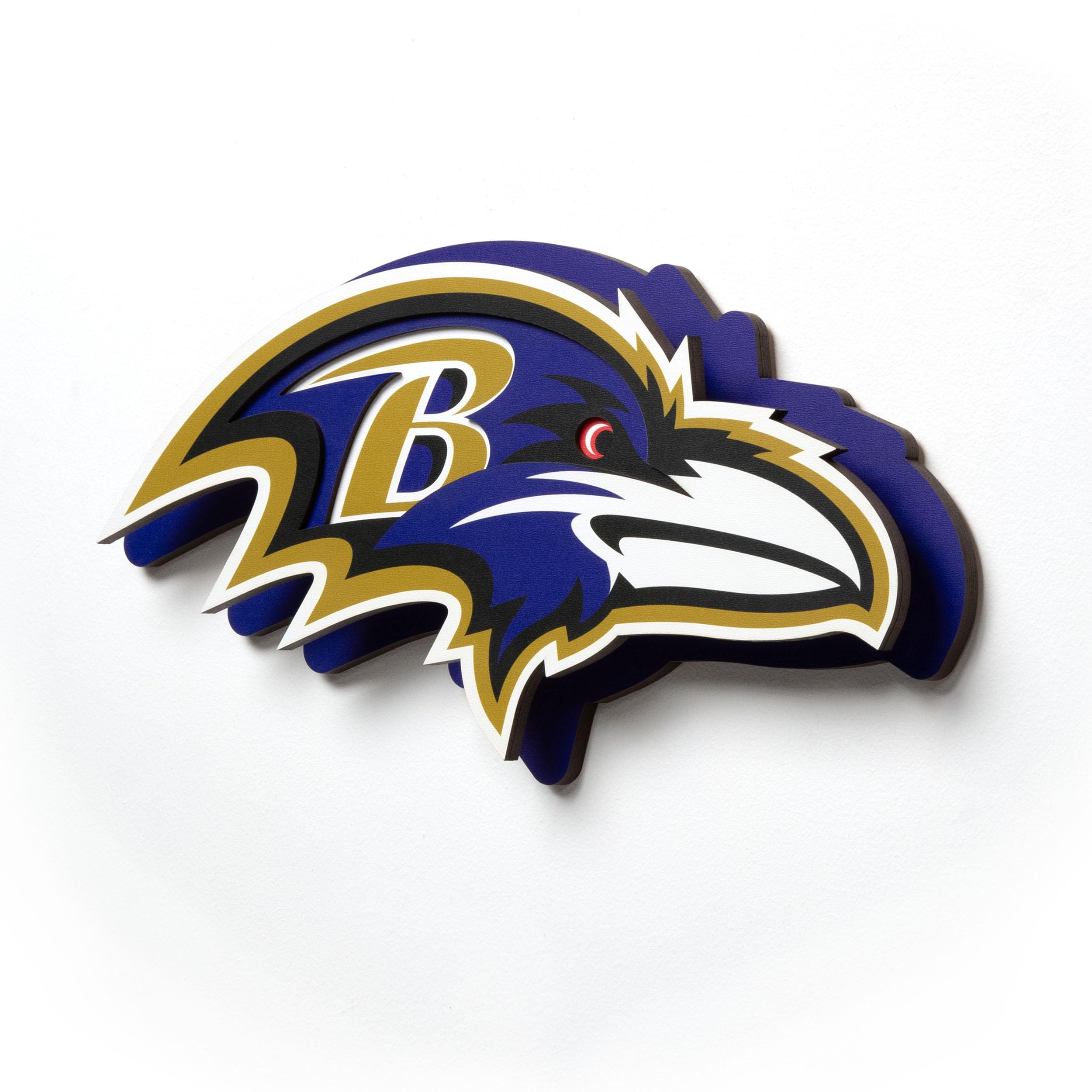 YouTheFan NFL Baltimore Ravens 3D Logo Die Cut Wall Art