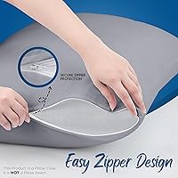 Vista 5 de Utopia Bedding Premium 100% Waterproof Pillow Protectors with Zipper Queen Size (Set of 4), Bed Bug and Dust Mite Proof Zippered Pillow Covers, Gray