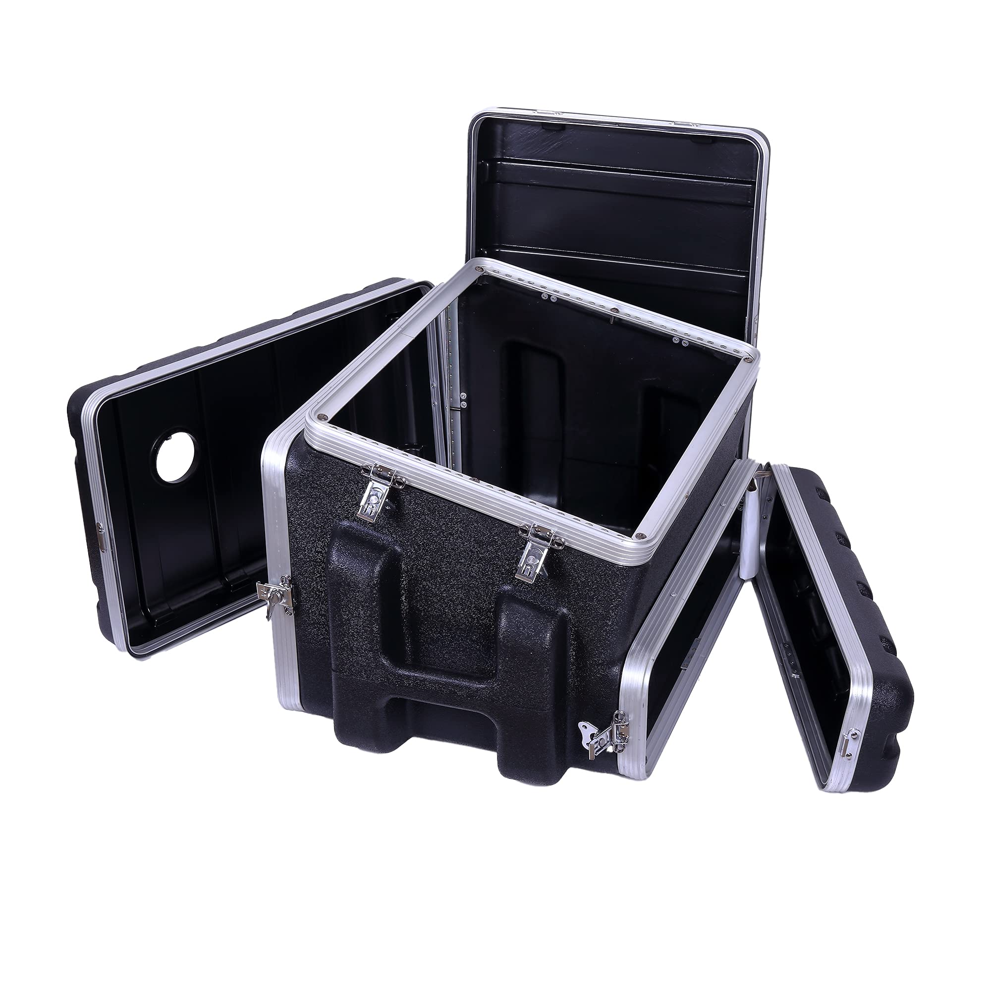 Crossrock Console rack case slant top 4U front and 6U rear(CRC6U4U6U), Console-6U/4U