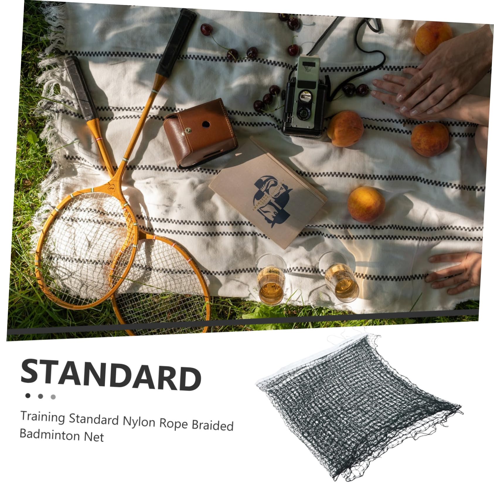 Mipcase 2pcs Nylon Badminton Net for Boys and Girls Adults 5m Portable Net Set Badminton Replacement Portable for Backyard Garden Outdoor Lightweight and Durable